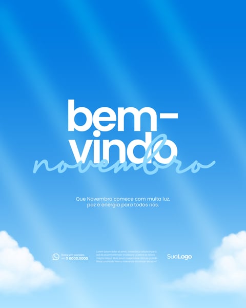 Bem-vindo Novembro Social Media PSD Editável