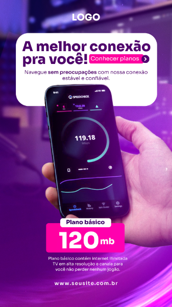 STORIES PROVEDOR DE INTERNET SOCIAL MEDIA POST - MELHOR CONEXÃO PARA VOCÊ