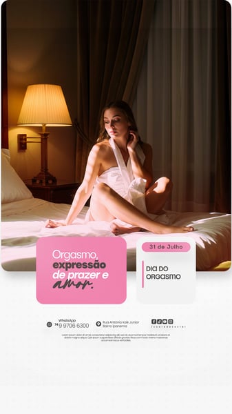 31 DE JULHO - DIA DO ORGASMO - FLYER SOCIAL MEDIA PSD EDITÁVEL