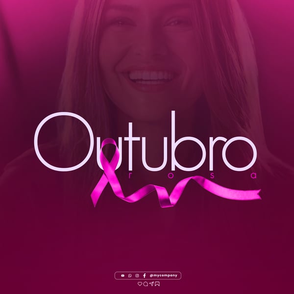 OUTUBRO ROSA MÊS DE CONSCIENTIZAÇÃO SOBRE O CÂNCER DE MAMA SOCIAL MEDIA FLYER PSD EDITÁVEL E5
