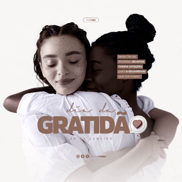 ABRAMOS NOSSOS CORAÇÕES PARA A ABUNDÂNCIA FELIZ DIA DA GRATIDÃO SOCIAL MEDIA POST