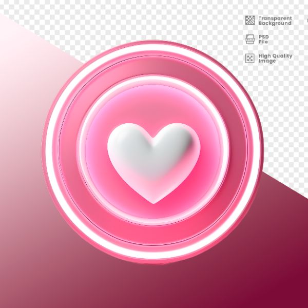 ELEMENTO PARA COMPOSIÇÃO DE CÍRCULO ROSA E CORAÇÃO BRANCO