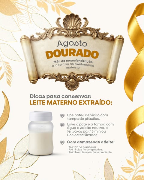 AGOSTO DOURADO MÊS DE INCENTIVO À AMAMENTAÇÃO PSD EDITÁVEL 4
