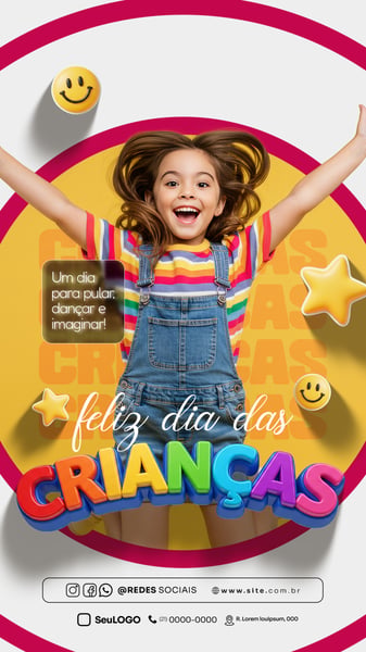 FELIZ DIA DAS CRIANÇAS 12 DE OUTUBRO STORY SOCIAL MEDIA PSD EDITÁVEL 08