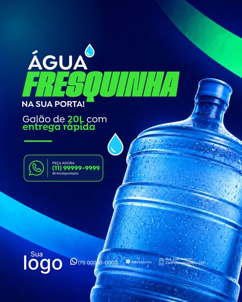 DISTRIBUIDORA DE GÁS E ÁGUA SOCIAL MEDIA PSD EDITÁVEL 9