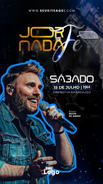 STORY - FLYER JORNADA DA FÉ - IGREJA, CHURCH, GOSPEL | PSD EDITÁVEL