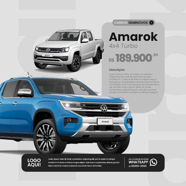 SOCIAL MEDIA CONCESSIONÁRIA - AMAROK PREÇO