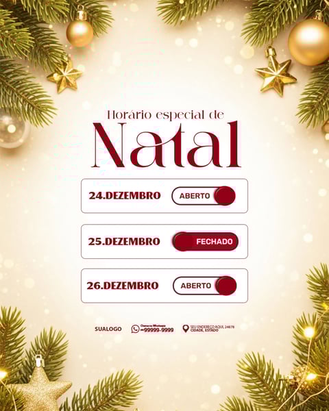 ATENÇÃO HORÁRIO ESPECIAL DE NATAL 4