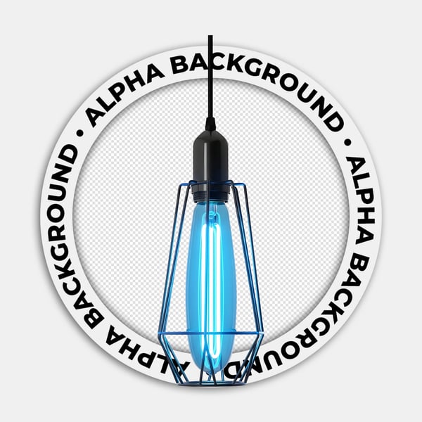 LÂMPADA AZUL PENDURADA POR UM FIO 02