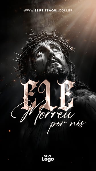 Story Feliz Páscoa, Jesus - Social Media