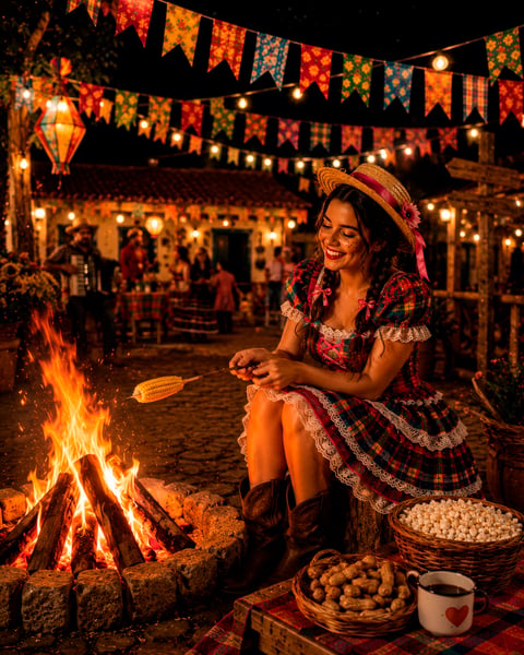 IMAGEM PARA COMPOSIÇÃO MULHER EM FESTA DE SÃO JOÃO PSD EDITÁVEL