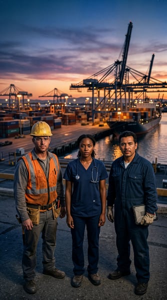 TRABALHADORES DE DIFERENTES ÁREAS DIA DO TRABALHO 16