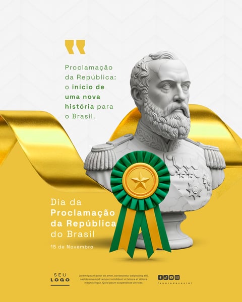 DIA DA PROCLAMAÇÃO DA REPÚBLICA DO BRASIL 15 DE NOVEMBRO SOCIAL MEDIA PSD EDITÁVEL 4