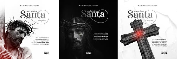 CARROSSEL QUADRADO - SEXTA FEIRA-SANTA | SEMANA SANTA | PSD EDITÁVEL