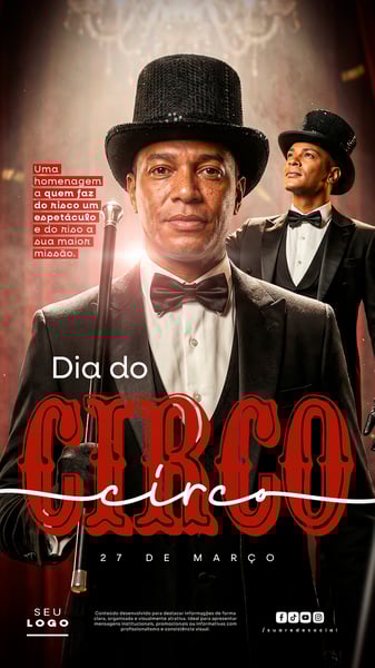 DIA DO CIRCO 27 DE MARÇO STORY SOCIAL MEDIA PSD EDITÁVEL 2