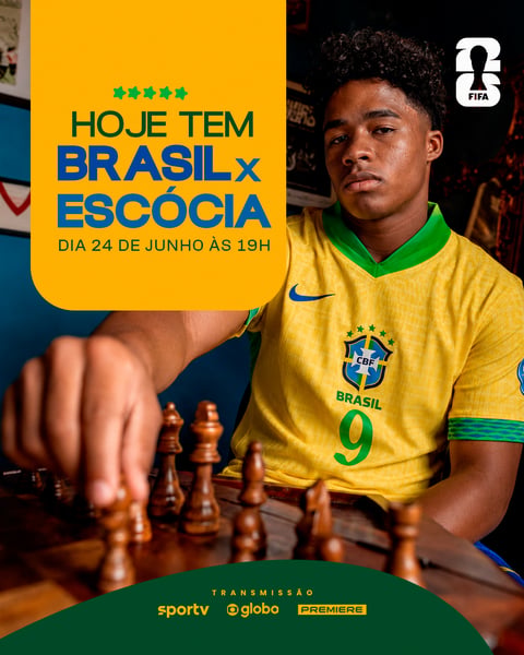 ENDRICK SELEÇÃO BRASILEIRA BRASIL X ESCÓCIA COPA DO MUNDO PSD EDITÁVEL