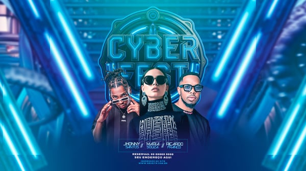 FLYERS PARA EVENTOS CYBER FEST BANNER
