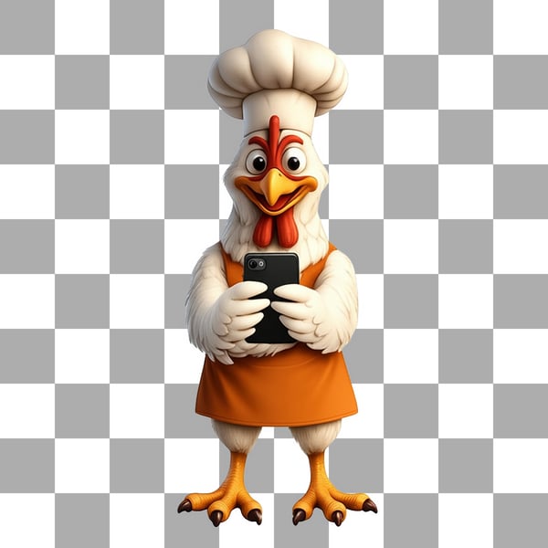 SOCIAL MEDIA MASCOTE FRANGO FRITO FASTFOOD