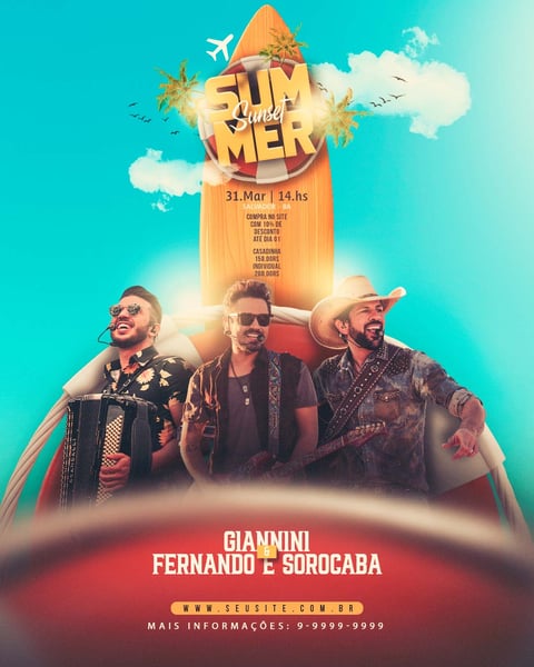 FLYER EVENTO SUMMER SUNSET FEED
