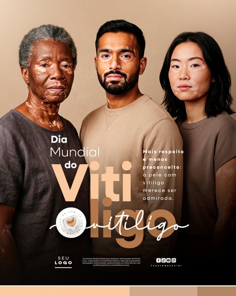 DIA MUNDIAL DO VITILIGO 25 DE JUNHO SOCIAL MEDIA PSD EDITÁVEL 2