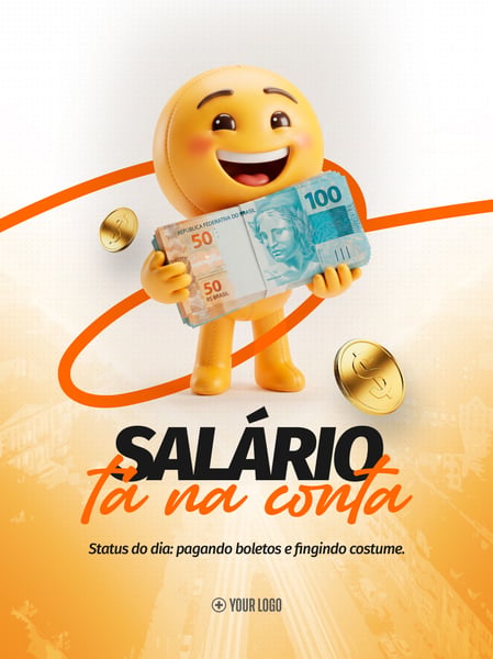 POST SALÁRIO NA CONTA FINANÇAS SOCIAL MEDIA FLYER PSD EDITÁVEL