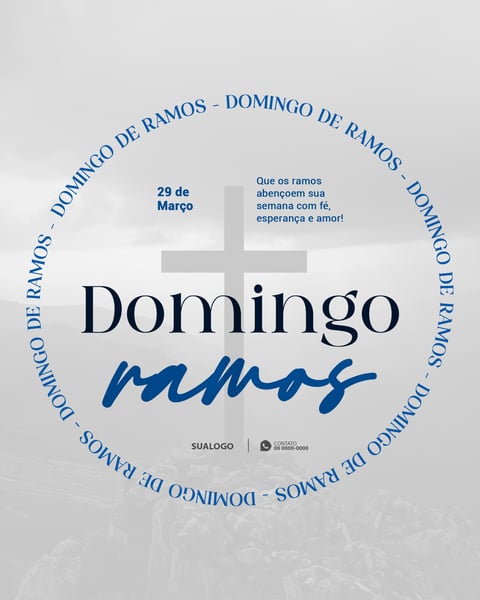 DOMINGO DE RAMOS 29 DE MARÇO SOCIAL MEDIA PSD EDITÁVEL