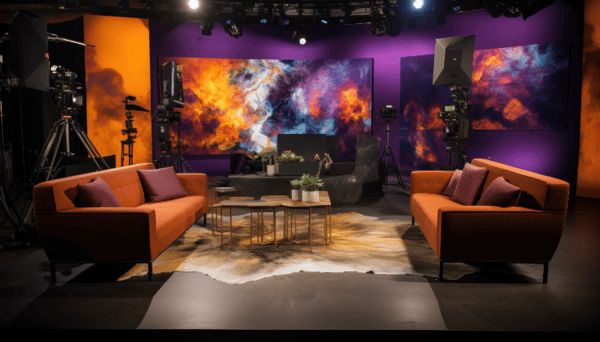 BACKGROUND COM LUZES E LED PALCO SHOW EVENTO PARA COMPOSIÇÃO SOCIAL MEDIA PLANO DE FUNDO