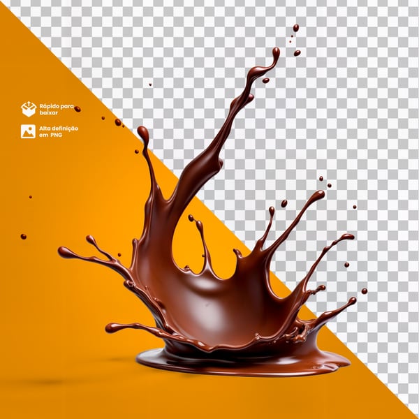SPLASH CHOCOLATE LIQUIDO PARA COMPOSIÇÃO PNG