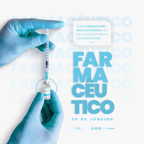 DIA DO FARMACÊUTICO 20 DE JANEIRO SOCIAL MEDIA POST FEED