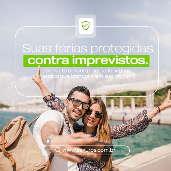 SEGURO FÉRIAS SEGURO DE VIAGEM FEED PSD EDITÁVEL