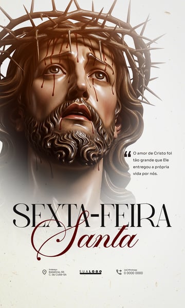 Sexta feira Santa Jesus Arte Religiosa PSD Editável 3