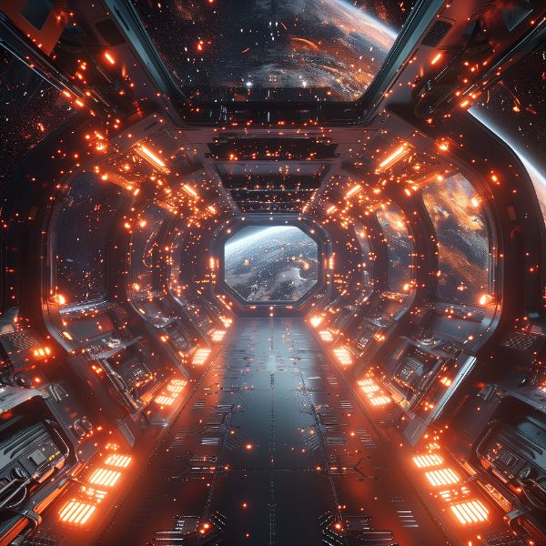 TÚNEL | NAVE ESPACIAL | NEON | FUTURISTA | BACKGROUND