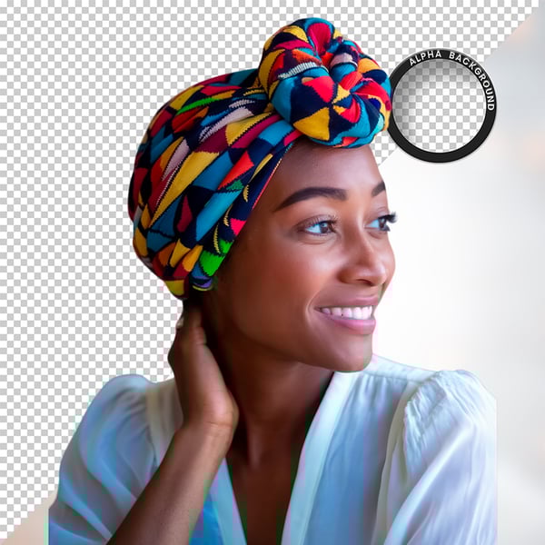 MULHER NEGRA AFRO ELEMENTO PSD PNG