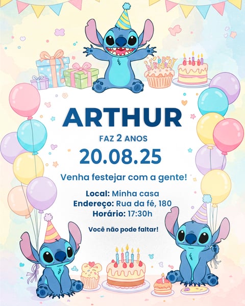 Convite Aniversário Infantil