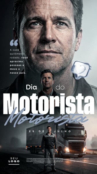 DIA DO MOTORISTA 25 DE JULHO STORY SOCIAL MEDIA PSD EDITÁVEL 1