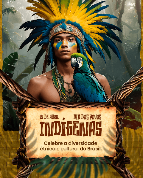 DIA DOS POVOS INDÍGENAS - DIA DO ÍNDIO - SOCIAL MEDIA