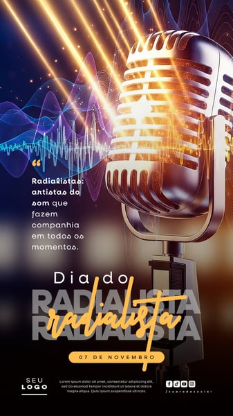 DIA DO RADIALISTA 7 DE NOVEMBRO STORY SOCIAL MEDIA PSD EDITÁVEL 3