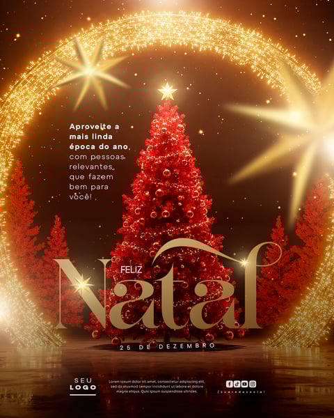 FELIZ NATAL 25 DE DEZEMBRO SOCIAL MEDIA PSD EDITÁVEL 3