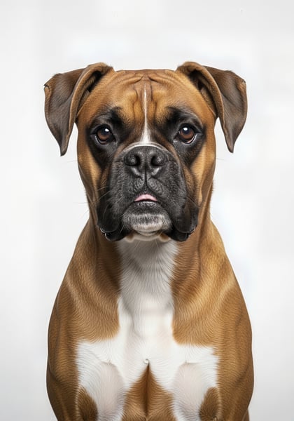 Cachorro retrato fundo branco