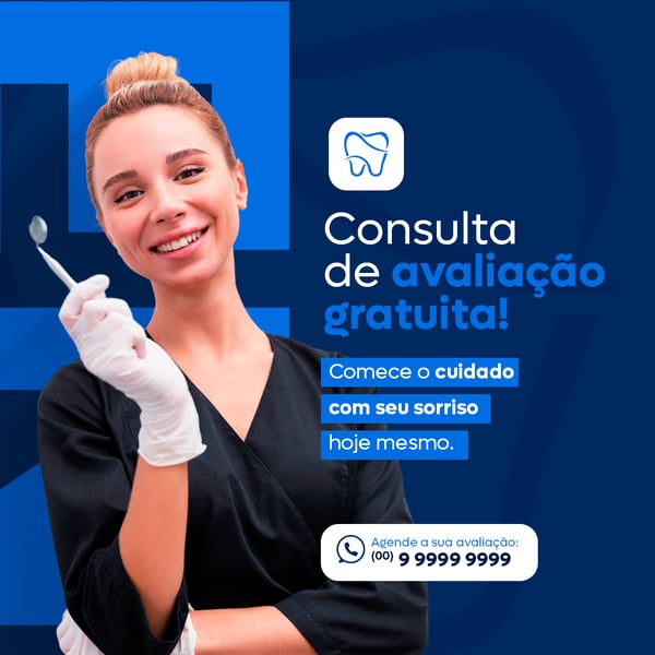 DENTISTA AVALIAÇÃO GRATUITA FEED PSD EDITÁVEL