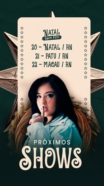 VCZ AGENDA DE SHOW NATAL MARI FERNANDEZ STORY PSD EDITAVEL