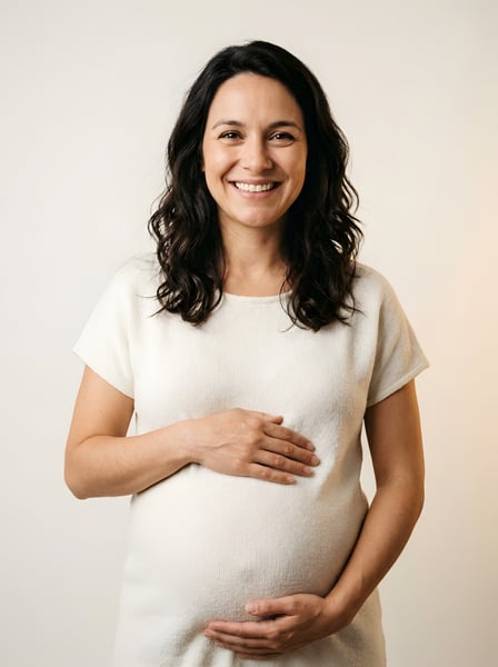 MULHER GRÁVIDA SEGURANDO O BARRIGA 21
