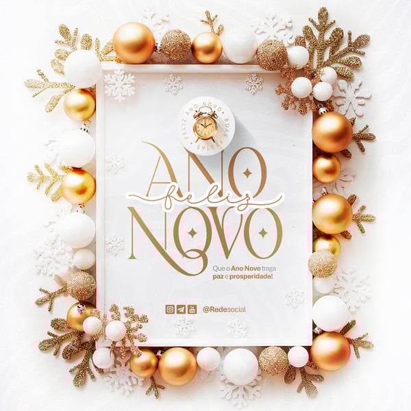 FELIZ ANO NOVO REVEILLON BOAS FESTAS SOCIAL MEDIA PSD EDITÁVEL