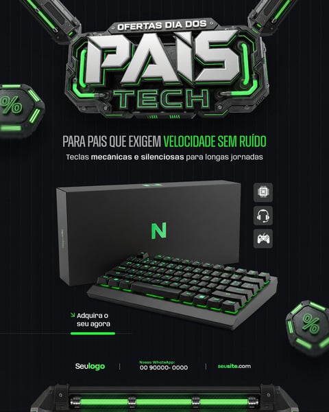 DIA DOS PAIS TECH  . SOCIAL MEDIA