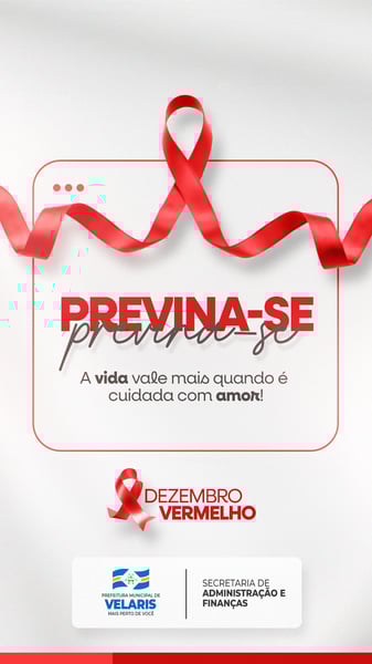 PREFEITURA DE DEZEMBRO VERMELHO PREVINA-SE SOCIAL MEDIA PSD EDITÁVEL