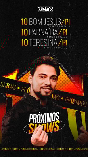 PSDS EDITÁVEIS - AGENDA DE SHOWS PARA CANTORES 2026/2025