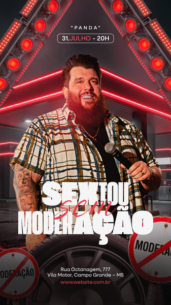 FLYER EVENTO DE SHOWS SEXTOU SEM MODERAÇÃO STORY 251