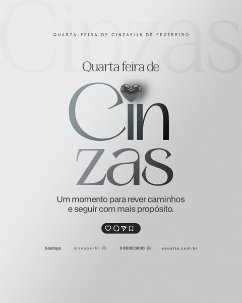 QUARTA FEIRA CINZAS FLYER PSD 7