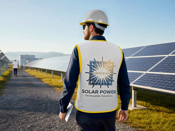 COLETE DE SEGURANÇA MOCKUP EM USINA SOLAR VISTA DAS COSTAS