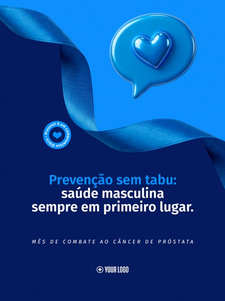 CAMPANHA NOVEMBRO AZUL PREVENÇÃO SOCIAL MEDIA FLYER PSD EDITÁVEL
